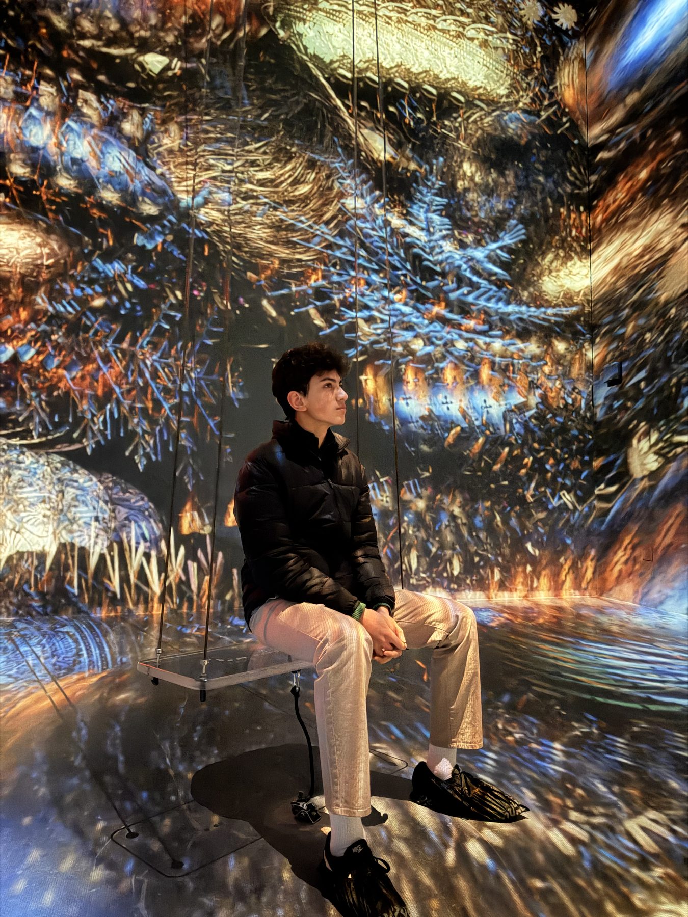 Me in a mirrored kaleidoscope room